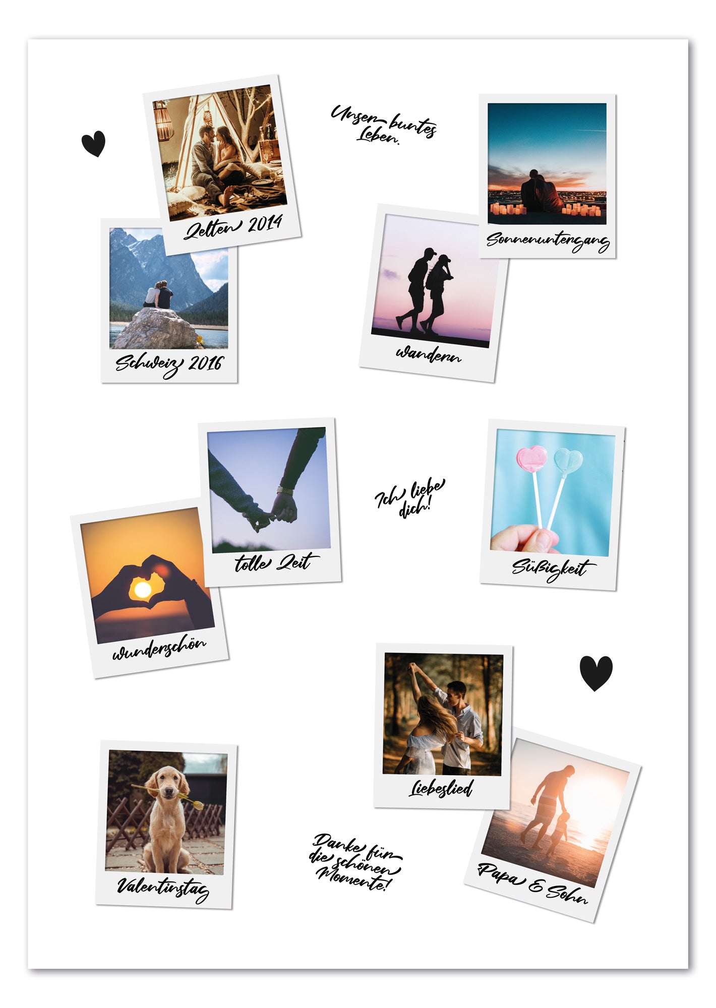 Photo pinboard as a PDF file via email in DIN A2 format