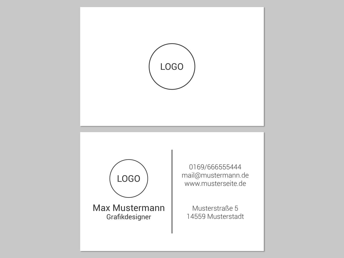 Create business cards and have them printed on premium paper | 85 x 55 mm cards on 350g kraft paper | Design and order business cards with a photo or logo that can be printed on both sides